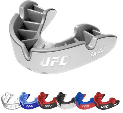 OPRO Mundschutz – Silber-Level Zahnschutz für Boxen, Kampfsport, MMA, Erwachsene & Kinder – Selbstanpassende Schiene für Hockey, Kickboxen, Rugby – Essenzielle Passform – Mit zahnärztlicher Garantie