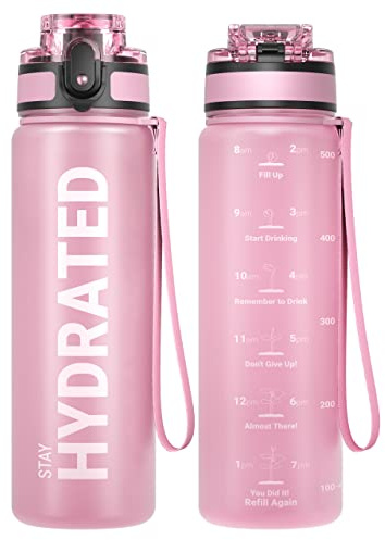 Sahara Sailor Trinkflasche, Sport Trinkflasche, [BPA-frei Tritan] 1L/500ML/750ML Auslaufsicher Sport Wasserflasche, Sportflasche für Fahrrad, Camping, Yoga, Gym (1 Flasche)