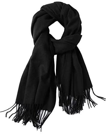 FULEI Cashmere Feel Scarfs for Women Long Fringe Shawls Wraps