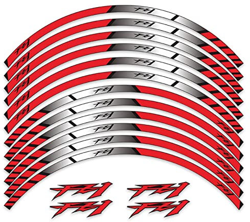 ROANNY Felgenband Motorrad-Front-Hinterrad-Aufkleber, Reflektierender Felgenstreifen, Fahrrad-Motorrad-Aufkleber Für Yamaha FZ1 FZ 1 FZ-1 (Color : 6)
