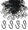 120 Pièces Mini Crochet en S, 2,5 cm Petit Crochet en S Noir, Mini Noir Crochet en Métal, Crochet en Forme de S Noir, Crochets de Suspension en Métal, pour Travaux Manuels Bijoux Plantes en Pot