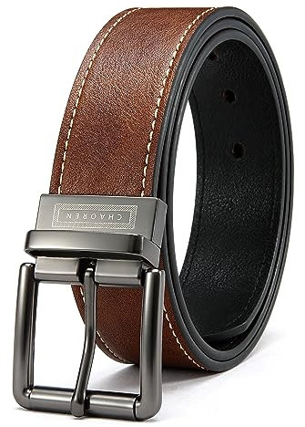 CHAOREN Ledergürtel Herren, Wendegürtel Gürtel Herren Leder 38mm für Jeans, Ein Belt Men wendbar zwei Farben