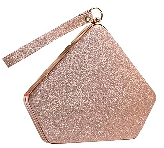 CORIOS Pailletten Clutch Tasche Damen Glitzer Abendtasche Hochzeit Brautbörse Handtasche Glänzend Umhängetasche Elegante Klein Tasche Funkelnd Schultertasche Champagner