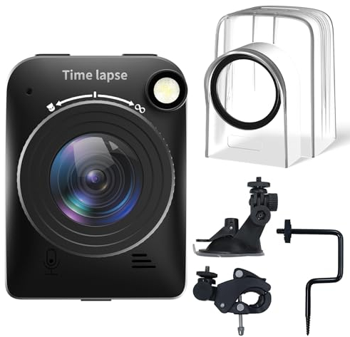 4K Zeitraffer Kamera für Bauarbeiten im Freien, wasserdichte Zeitrafferkamera mit Verlängerter Batterielebensdauer, 32GB TF-Karte Enthalten, zeitraffer Kamera Baustelle