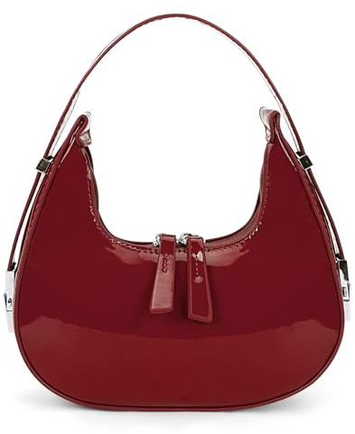 ACUYE Borsa a tracolla a mezzaluna da donna, Y2K, borsa hobo con cerniera, borsa da donna a mezzaluna, con manico superiore, borsa ascellare con tracolla regolabile