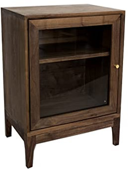 MOOWI Weinschrank Schlichter Weinschrank aus Holz mit Glastür und 2-lagigem Regal for Weinliebhaber, Weinkeller, Heimdekoration Barschrank (Size : B)