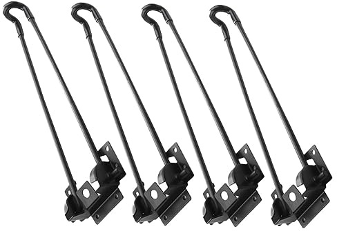 KONTONTY Haarnadelbeine Klappbar 4 Stück-Pack 250mm Eisen Schwarz | Haarnadelbeine Klappbar, Selbstgemacht Montage, Stabil und Stark, für Möbel und Bankbeine