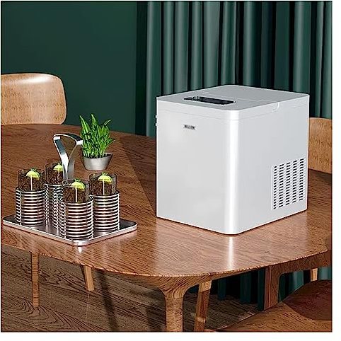 Macchina per Ghiaccio Macchina for Il Ghiaccio da banco elettrica Automatica Portatile di Grande capacità, 55 libbre in 24 Ore, 10 cubetti di Ghiaccio Pronti in 8 Minuti Macchina Ghiaccio Casa