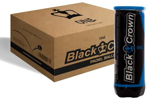 Black Crown - Cajón de 24 Botes de 3 Pelotas de Pádel - 72 Pelotas Resistentes y Duraderas (One)