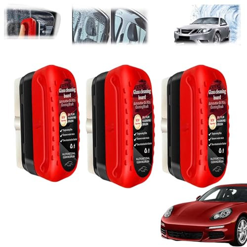 Cepillo de limpieza de película de aceite automotriz nuevo 2024, limpiador de parabrisas, limpiador de parabrisas automotriz potente y brillante (tres limpiadores)