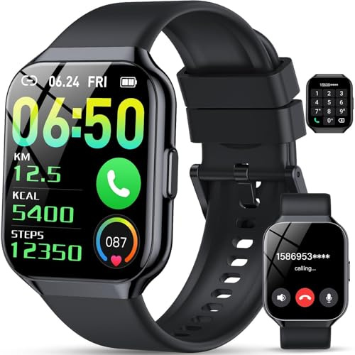 Smart Watch for Men Women Answer/Make Calls, 1.96 HD Touch Screen Smartwatch, Fitness Watch with Heart Rate/Sleep/SpO2 Monitor, IP68 Waterproof, 140+Sport Mode Activity Trackers for Android iOS
