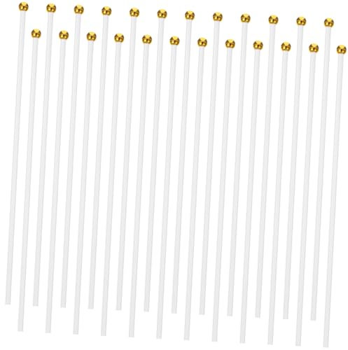 BESPORTBLE 100pièces Hampe Plastique pour Drapeaux Bâtons à Agiter Et pour Événements Et Célébrations