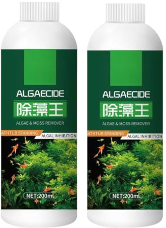 Fish Tank Algae Remover, Fish Tank Cleaning Fishs Tanks Water Purifier, Natural Aquarium Algae Treatment Clears Green Water And, tap safe for fishs tanks,Moss For Clear (2pc)