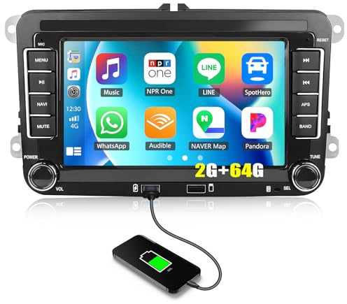 Reproductor de música para coche con pantalla táctil capacitiva de 7 pulgadas con Bluetooth, GPS, radio FM, sistema de receptor de radio FM, reproductor especializado para VW