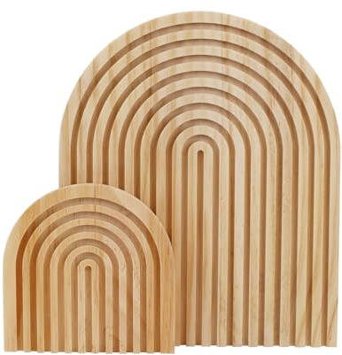 Lot de 2 planches à découper décoratives en bois arc-en-ciel, planches à découper décoratives pour cuisine, plateau en bois multifonctionnel, décoration de comptoir de cuisine, accessoires de bar à