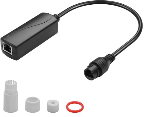GINTOOYUN 1PCS Gigabit Ethernet POE Splitter, convertisseur 48V à 24V Haute Vitesse 1000Mbps IEEE 802.3af Conforme, pour caméra de Surveillance, caméras IP