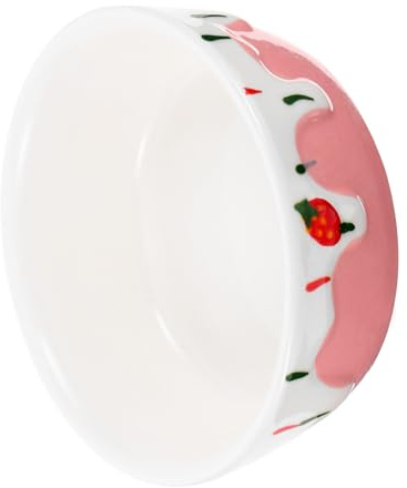 TOGEVAL Ceramic Pet Food Bowl for Hamsters and Rabbits Food-grade Snack Dish Lightweight No-tip Container for Small Animals Like Hedgehogs and Parrots Easy-clean Compact Feeding Bowl