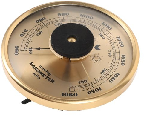 Angoily Baromètre Multifonctionnel à Affichage à Insertion 108 Mm Pour Usage Domestique, Thermomètre Hygromètre Intégré, Outil Mural Précis De Mesure Pression Atmosphérique