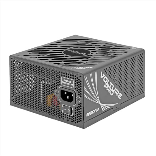 Noua Volture Pro 850W Alimentatore per Pc Gaming Completamente Modulare 850 Watt, 80 Plus Gold, Compatibile ATX 3.1 e PCIe 5.1, Ventola Silenziosa da 120mm, PFC Attivo