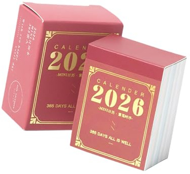 Calendario da scrivania 2026 strappabile con 365 giorni di scrittura giornaliera, leggero, portatile, per attività quotidiane e promemoria, strappabile in ufficio