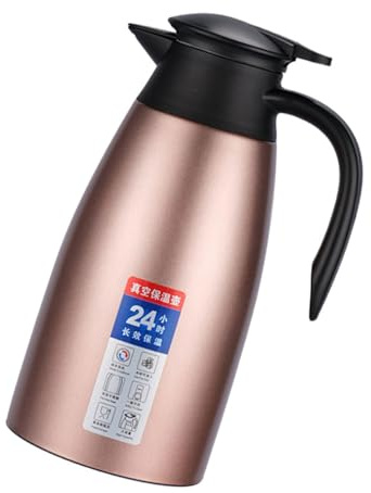Tofficu Jarra Térmica de Acero Inoxidable Botella de Agua Caliente Aislada al Vacío Diseño Elegante para Hogar Oficina y Restaurante Dispensador Práctico y Duradero