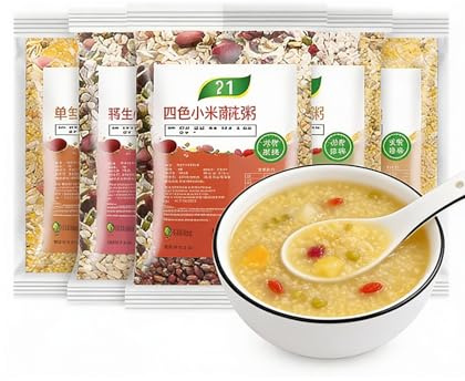 42er-Pack Frühstückscerealien Mit Gemischtem Getreidebrei, 75 G Pro Beutel, 42-Tage-Vorrat, Einfach Zuzubereitende, Vegane, Gesunde Mahlzeit, In Wenigen Minuten Fertig
