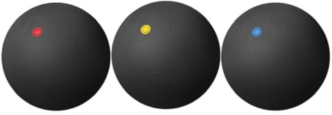 Kichvoe Lot de 3 Balles de Racquetball en Caoutchouc à Point Unique Rebondissantes, Balles D'entraînement Professionnelles pour Intérieur et Extérieur, Équipement Sportif Polyvalent