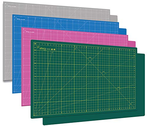 Altera Schneidematte, schneidunterlage A2 (45x60cm), selbstheilend Hobby GRAU mit Raster