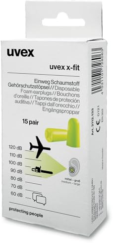 Uvex Einweg-Gehörschutzstöpsel x-fit SNR 37 dB, 15 Paar
