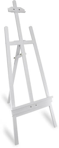 Besthobby Atelier Staffelei weiß Leinwand Staffelei Holz Künstler-Bedarf Massivholz Präsentationsstaffelei Künstler-Fachhandel Hochzeit