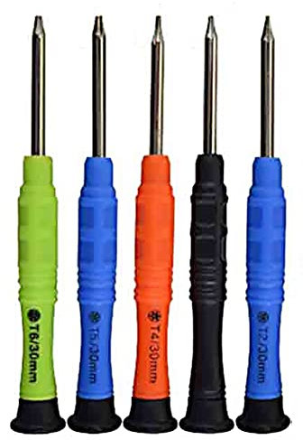 BYFRI 5pcs 29mm / 87mm T2 T4 Torx-schraubendreher-Satz Für Smartphone-Computer-tablette Reparatur Rnadom Farbe