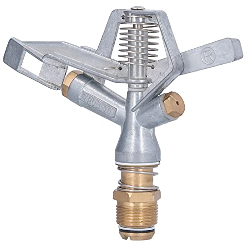 Jenngaoo Sprinklerkopf, G3/4 Bewässerungs Sprinklerdüsen Zinklegierung Außengewinde Einstellbare Rotierende Sprühdüsen, Wasserstrahl Sprinklerkopf für Garten Rasen Landwirtschaft