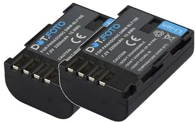 2 x Dot.Foto DMW-BLF19, DMW-BLF19E Premium Alta Capacidad 7.2v / 2200mAh Batería Recargable para Panasonic Lumix DMC-GH3, DMC-GH4 / DC-G9, DC-GH5, DC-GH5S DC-GH5M2
