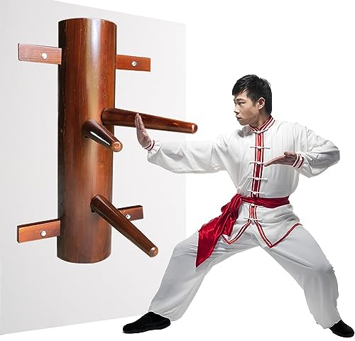 Wandmontage Wing Chun Dummy, Kampfsport-Training Wooden Dummy, Künstlicher Mann Aus Holz Trainingsgerät, Geeignet zum Aufhängen an der Wand zum Training