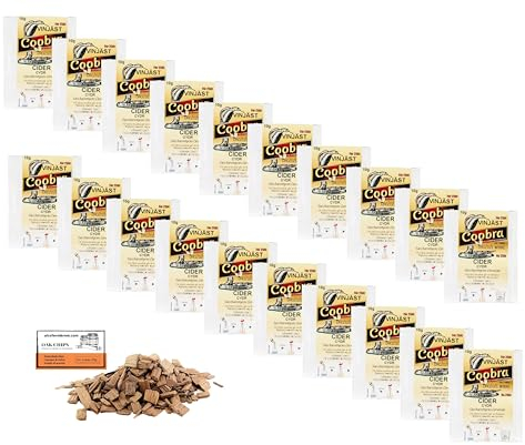 20 x Coobra-Apfelweinhefe 10g/25-30L + Französische Eichenchips 20g - Hefe zur Apfelweingärung, Hefe für Apfel und Birne, Weinhefe