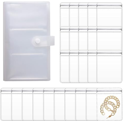 XoeLLe Rangement Bijoux Voyage, Livre de Rangement Transparent pour Bijoux avec 84 Places+40 Pochettes PVC Discret Sac Organisateur Bijoux Boucles pour Bagues, Colliers et Boucles D'oreilles