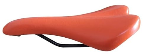 Fahrradsattel MTB Rennrad Sattel Ultraleichte Poly Faser Atmungsaktive langlebige PU Leder Fahrrad Radfahren Racing Sitz Sättel Zubehör Sattel (Color : DL 1108 Orange)