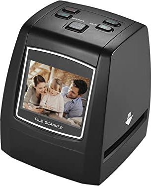 Högupplöst 14 MP/22 MP filmskanner konvertera 35 mm 135 mm 126 mm 110 mm 8 mm färg monokrom bildfilm negativ till digital bild med 2,4 tum inbyggd redigeringsprogramvara för LCD