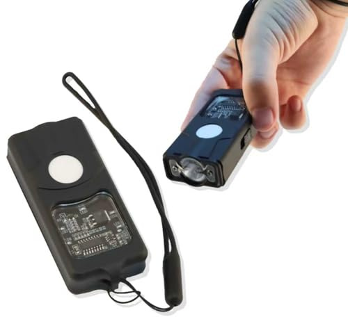 MagiUSA Mini Tactical Stun Gun with LED Flashlight Rechargeable Self Defense for Women Law Enforcement Grade Urban Safety Device Compact (Black)