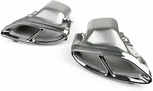 HhyY6LL Auto Auspuffrohr Für Benz W205 classe C C180 C200 C250 C300 C450 W212 W246,Edelstahl Auto Auspuff Schwanz Throat Rohr Trim Zubehör Styling Auspuffblenden