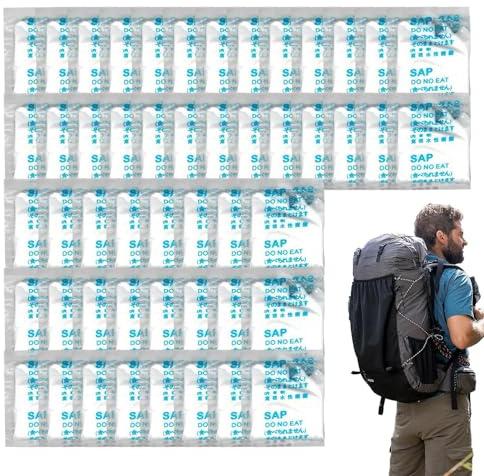Urin absorbierendes Gel – Tragbares Gerinnungsmittelpulver, geruchshemmendes Toilettenpulver, 50 Reise-Urin-Absorber, Gel-Polymer-Formel für Toiletten, Emrgency Urinbeutel für Outdoor-Abenteuer,
