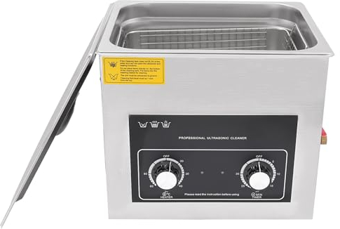 Ultrasonic Cleaner 10L, Professional Ultrasound Clean Machine 240W 40KHz with 0-30min Timer & Heater & Cleaning basket for Glasses, Dentures, Jewellery, Coins, Circuit Boards etc