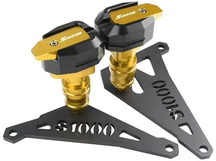 HZBHD Sturzschutz Motorrad-Sturzpads, Sturzpad, Rahmengleiter, Kollisionsschutz Für BMW S1000R S 1000R S1000 R 2014-16 19-20 Crashschutz(Gold,X-2)