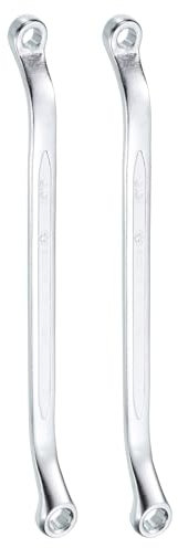 QUARKZMAN 2 Pcs Llave de Caja de Doble Extremo de 45 Grados 5.5mm x 7mm Métrica de 12 Puntos Cr-V Llave de Caja Doble de Acero Cromado de Vanadio Longitud de Offset Llave de Caja Torx