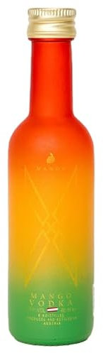 25 x 0.04 l Fläschchen in Box | X Spirits Vodka Mango 37.5% vol inkl. LOVEVINO Silver Button Sticker