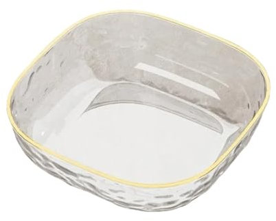 YGLEEULI Coupe à Fruits en Verre Cristal Bol Transparent en Verre teinté, 1 pièce, for Salade de Fruits, Dessert, Biscuits, Vaisselle ménagère(Transparent)