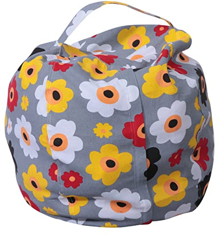 HOLIDYOYO Aufbewahrungstasche Für Plüschspielzeug Taschenstuhl Mit Reißverschluss Aufbewahrungssitzsack Aus Canvas-material Sitzsack Für Kinderzimmer