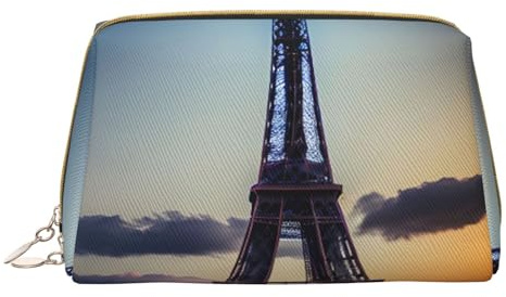 LGHDFYO Trousse de toilette de voyage Tour Eiffel, organisateur de cosmétiques portable pour femmes, On-The-Go, Blanc, One Size
