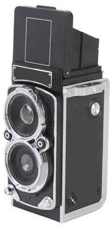 ASHATA Mini Appareil Photo Numérique Vintage, Compact et Portable, Style TLR, Rétro, Compact, Vidéo Full HD 1080p, Autofocus 12 MP, écran 1,54 Pouces, pour Débutants et Adolescents (32GB)