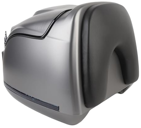 Fockety 38L Motorrad Top Case Wasserdichte Aufbewahrungsbox für Helm und Werkzeug (Gray)